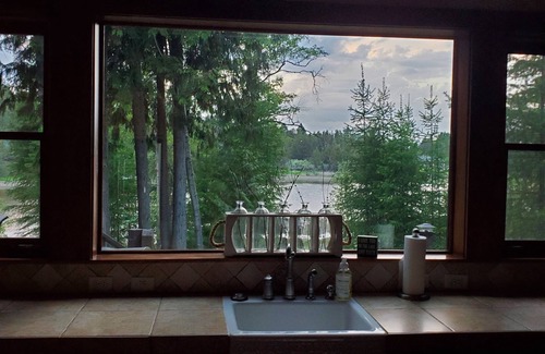Comeback Bay House | Striking LAKEFRONT home w/hot tub, dock, highspeed WIFI & week/month discounts