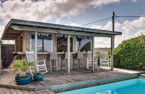 Trenance House | Stroll to beach, private pool, bar/bbq, hot tub, games+media room, dog friendly
