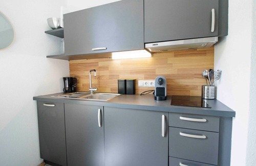Prutz Apartment | Studio 3 in Haus Rose: Cozy, family- and pet-friendly.