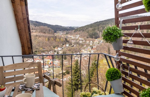Triberg im Schwarzwald Apartment | Studio Apartment "Sonnenhof" with Balcony & Wi-Fi