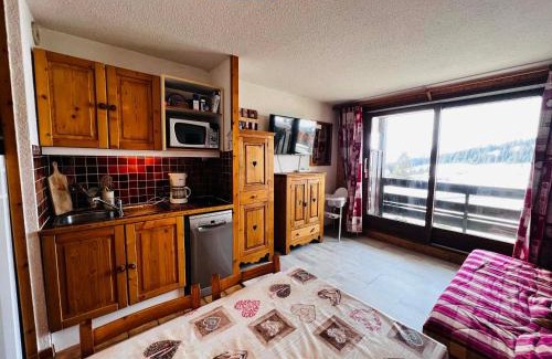 Les Saisies Apartment | Studio cabine cosy aux Saisies, sud, 4 pers, skis aux pieds, proche ESF, tout équipé - FR-1-293-169