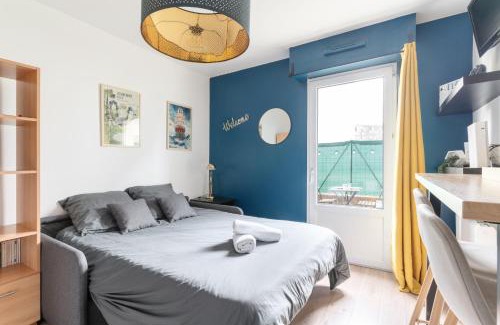 Quai de la Fosse Apartment | Studio Centre-Ville avec Terrasse et Parking Sécurisé Gratuit
