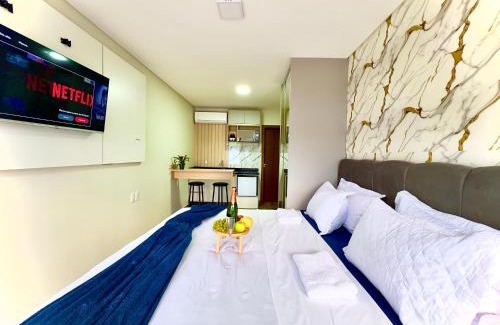 Picarras Apartment | Studio com piscina e fácil acesso à praia 350 m