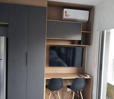 Santo Amaro Apartment | Studio de 25 metros Do lado Metrô linha 5 Lilas
