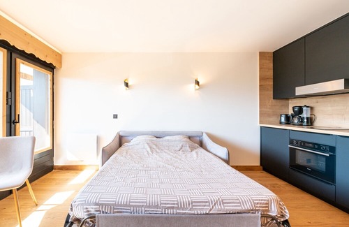 Cordon Apartment | Studio lumineux avec vue sur le Mont Blanc
