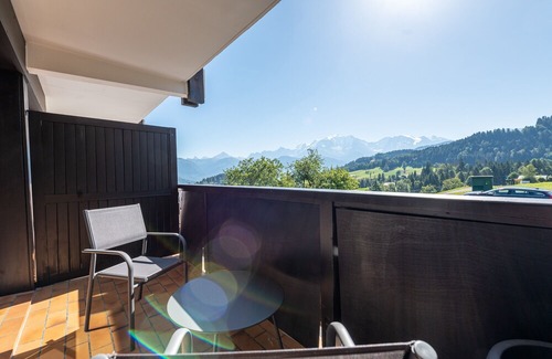 Cordon Apartment | Studio lumineux avec vue sur le Mont Blanc