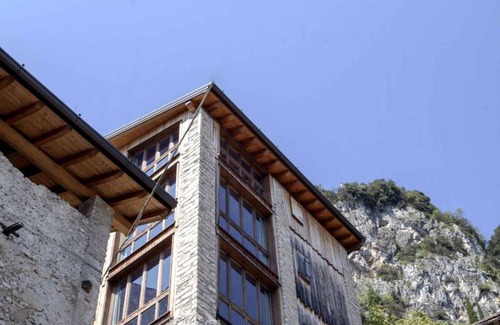 Tignale Apartment | Studio rustically furnished, overlooking lake and with terrace