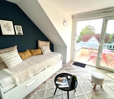 Stella-Plage Apartment | Studio Stella plage terrasse