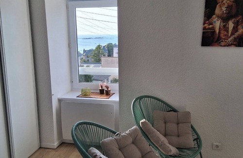 Trebeurden Apartment | Studio Trébeurden sea view parking space in private parking lot