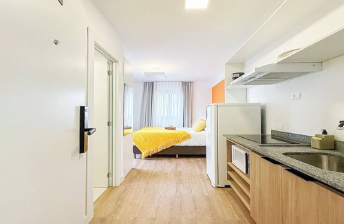 Novo Mundo Apartment | Studio with garage and balcony! Next to Live Curitiba!
