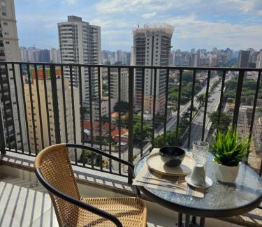 Campo Belo Apartment | Studio with a wonderful view!