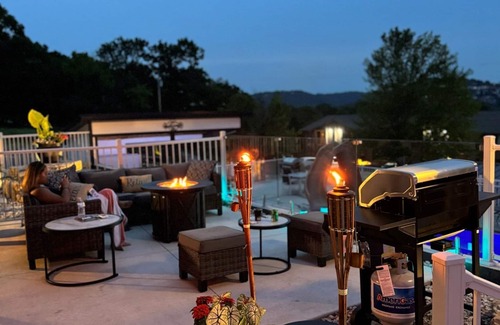 Indian Point Villa | Stunning 3b/3b Poolside Villa with Hot Tub, Game Room steps to Lake, 2 min. SDC!