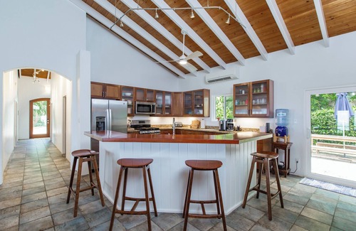 Orange Grove House | Stunning 4BRM Villa w Pool & Buck Island view near Town