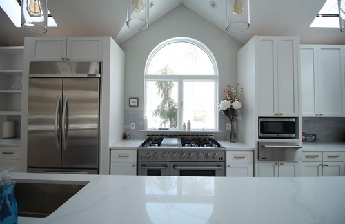 Cutchogue House | Stunning Beach House - steps from Peconic Bay w/Heated Pool
