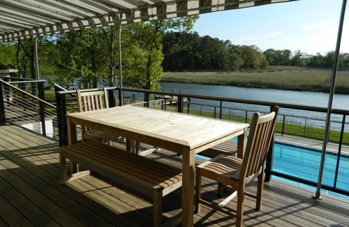 North Shores House | Stunning Canal-Front Home in North Shores with Private Pool & Elevator!