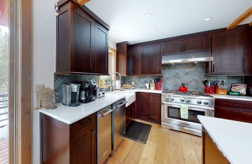 Big Sky Ski Chalet | Stunning home near slopes with 3 decks, hot tub & 2 kitchens - dog-friendly