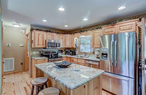 Tarheel House | Stunning home with fireplace, gazebo & Ping-Pong - dogs welcome
