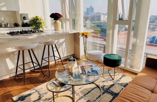 Hipodromo Condesa Condo | Stunning luxury apt w/breathtaking 360º city views, rooftops, pool, gym, sauna