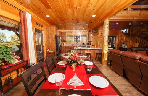 Sevierville Cabin | Stunning Mnt. Views, 4 Luxury King Br/6 Bath, Hot tub, Theater/Game rooms
