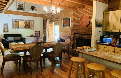 Elkton Cabin | Stunning Mountain Views, Hot Tub, Indoor and Outdoor Fireplace, and Game Room!