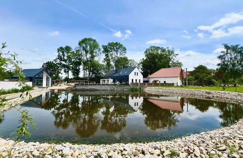 Dolni Laz House | Stunning private villa for 20 guests with WIFI, hot tub, A/C, TV, terrace, pets allowed and park.