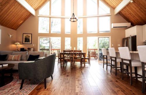 Lake Arrowhead Ski Chalet | Stunning secluded Creekside A-Frame gameroom