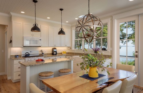 Eastsound Cottage | Stunning waterfront 4BR home with fantastic views, manicured garden, & firepit