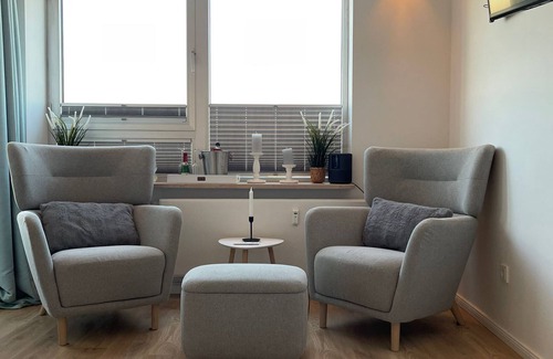Schleswig Apartment | Stylish apartment with balcony in the extraordinary Viking Tower