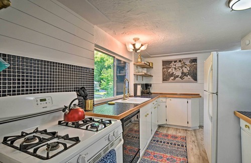 Elk Rapids Cottage | Stylish Dog-Friendly Bungalow: Steps to Elk Lake