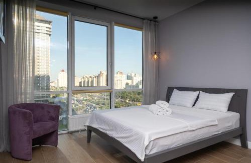 Obolon' Apartment | Stylish panoramic apartments. Smartplaza. Metro Minskaya
