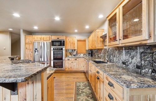 Whitefish Ski Chalet | Summer Stays Available! Stunning Ski- in Ski-out Chalet, sleeps 13, with private Hot Tub!