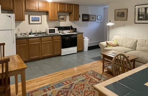 West Kennebunk Apartment | Sunny art-filled one-bedroom apartment on Maine Coast