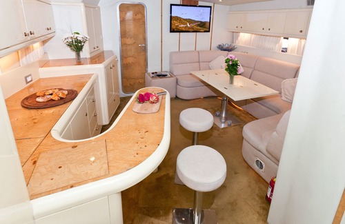 Portland Boat Rental | Sunseeker Renagade 60ft in Weymouth. Perfect to explore the Jurassic Coast.