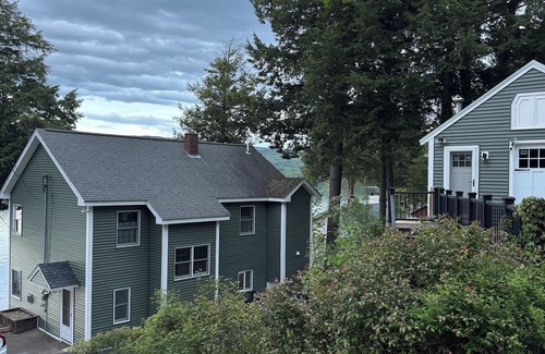 Bristol House | Superb waterfront house on Newfound Lake private beach, boathouse & deck
