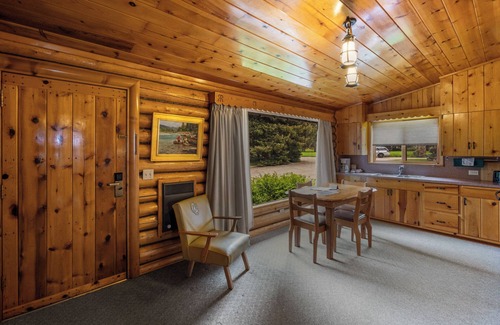 Ennis Cabin | Superior Kitchen cabins with King bed, overlook of lush Bear Creek Meadow