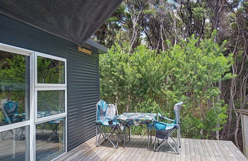 Great Barrier Island Cabin | Surfer's Studio, sleeps 3 , close to beaches, hot pools, shops and airport.