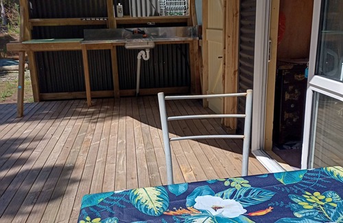 Great Barrier Island Cabin | Surfer's Studio, sleeps 3 , close to beaches, hot pools, shops and airport.