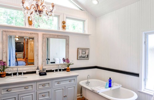 Candler House | Surrounded by mountains on a gorgeous creek featuring your own private beach
