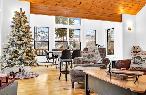 Newry Ski Chalet | Sweeping Sunday River VIEWS! Hottub! Game Room!