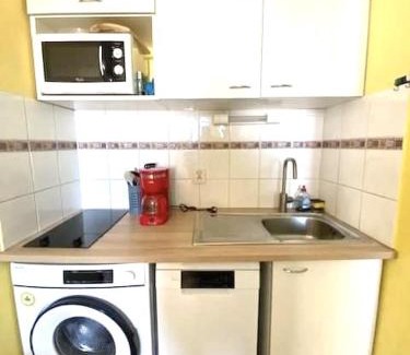 Saintes-Maries-de-la-Mer Apartment | T2 cabine avec piscine collective, parking, climatisation pour 4 personnes