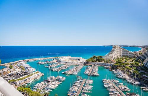 Villeneuve Loubet Beach Apartment | T3 luxe Marina Baie des Anges vue mer panoramique