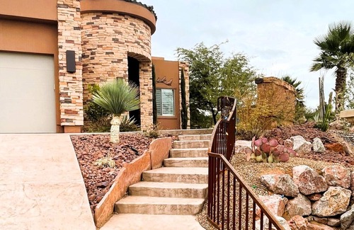 Mesquite House | Tee Time Terrace Mesquite Vacation Rental with Private Hot Tub and $510 in free daily activities!