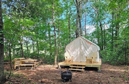 Deer Lodge RV Rental | Tentrr Signature Site - Reflection Tree Art Farm Forest site