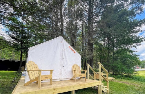 Hamlin RV Rental | Tentrr Signature Site - Lakeview Glampsite "Lakeside Lounge" (G2)
