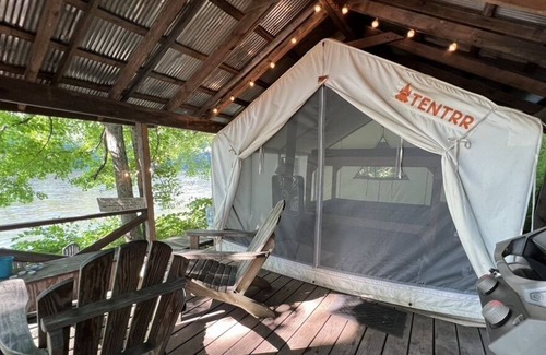 Pond Eddy RV Rental | Tentrr Signature Site - River's Edge Sunrise