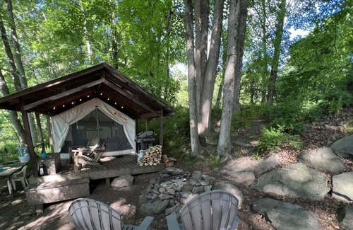 Pond Eddy RV Rental | Tentrr Signature Site - River's Edge Sunrise
