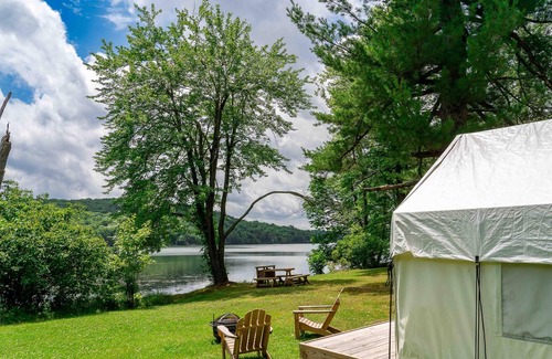 Ancram RV Rental | Tentrr State Park Site - Lake Taghkanic Lakeside Triple - Site A