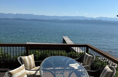 Lakeside Cabin | The best view, beach, dock, home and value on Flathead Lake
