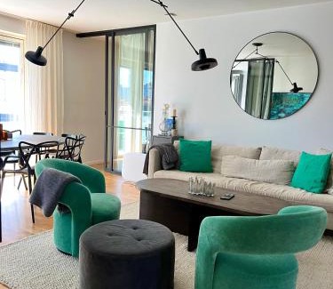 Solna Apartment | The Emerald Suite - Bright Scandinavian Private Apartment