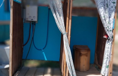 Le Puyricard House | The little blue wagon.